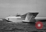 Image of Hughes H 4 Hercules flying boat Spruce Goose under full power United States USA, 1947, second 40 stock footage video 65675048184