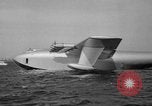 Image of Hughes H 4 Hercules flying boat Spruce Goose under full power United States USA, 1947, second 42 stock footage video 65675048184