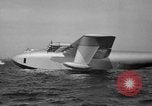 Image of Hughes H 4 Hercules flying boat Spruce Goose under full power United States USA, 1947, second 44 stock footage video 65675048184