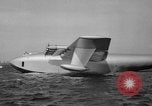 Image of Hughes H 4 Hercules flying boat Spruce Goose under full power United States USA, 1947, second 45 stock footage video 65675048184