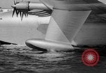 Image of Hughes H 4 Hercules flying boat Spruce Goose under full power United States USA, 1947, second 60 stock footage video 65675048184