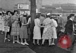 Image of Numerous Detroit City police engaged to stop UAW strikers from picketing Detroit Michigan USA, 1939, second 52 stock footage video 65675048190