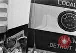 Standbild Von der Union gesponserte Reenactment über 1939 Tool and die Makers Union Streik Gegen General Motors Detroit Michigan USA, 1939, aus Sekunde 17 historischem Filmmaterial Videoclip 65675048193