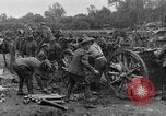 Image of British soldiers refilling limbers with artillery shells France, 1916, second 31 stock footage video 65675048357