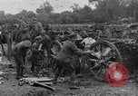 Image of British soldiers refilling limbers with artillery shells France, 1916, second 32 stock footage video 65675048357