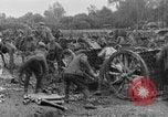 Image of British soldiers refilling limbers with artillery shells France, 1916, second 33 stock footage video 65675048357