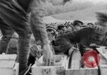 Image of British soldiers refilling limbers with artillery shells France, 1916, second 57 stock footage video 65675048357