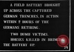 Standbild British 18 pounder Batterie Artillerie feuern Frankreich, 1916, aus Sekunde 4 historischem Filmmaterial Videoclip 65675048365