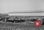 Standbild Allied schweren Geschützen auf Ordnance Hof Bordeaux Frankreich, 1918, aus Sekunde 9 historischem Filmmaterial Videoclip 65675048372