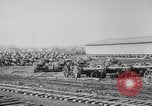 Standbild Allied schweren Geschützen auf Ordnance Hof Bordeaux Frankreich, 1918, aus Sekunde 15 historischem Filmmaterial Videoclip 65675048372