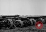 Standbild Allied schweren Geschützen auf Ordnance Hof Bordeaux Frankreich, 1918, aus Sekunde 52 historischem Filmmaterial Videoclip 65675048372