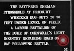 Standbild angeschlagenen deutschen Festungen Fricourt Frankreich, 1916, aus Sekunde 5 historischem Filmmaterial Videoclip 65675048379