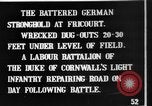 Standbild angeschlagenen deutschen Festungen Fricourt Frankreich, 1916, aus Sekunde 6 historischem Filmmaterial Videoclip 65675048379