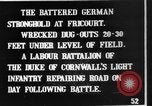 Standbild angeschlagenen deutschen Festungen Fricourt Frankreich, 1916, aus Sekunde 7 historischem Filmmaterial Videoclip 65675048379