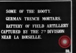 Image of British soldiers with captured German artillery La Boiselle France, 1916, second 3 stock footage video 65675048381