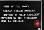Image of British soldiers with captured German artillery La Boiselle France, 1916, second 5 stock footage video 65675048381