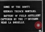 Image of British soldiers with captured German artillery La Boiselle France, 1916, second 6 stock footage video 65675048381