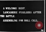 Image of Lancashire Fusiliers relaxing during lull in battle of the Somme France, 1916, second 4 stock footage video 65675048382