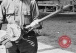 Image of Soldier displays a Lewis machine gun United States USA, 1918, second 4 stock footage video 65675048409