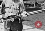 Image of Soldier displays a Lewis machine gun United States USA, 1918, second 10 stock footage video 65675048409