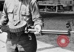 Image of Soldier displays a Lewis machine gun United States USA, 1918, second 11 stock footage video 65675048409