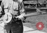 Image of Soldier displays a Lewis machine gun United States USA, 1918, second 12 stock footage video 65675048409