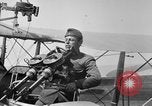 Image of Twin Lewis machine guns installed on DH-4 airplane Scarff ring United States USA, 1918, second 10 stock footage video 65675048411