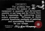 Image of World War 1 American Army helmets assembled at Ford plant Philadelphia Pennsylvania USA, 1918, second 1 stock footage video 65675048436