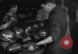 Image of World War 1 American Army helmets assembled at Ford plant Philadelphia Pennsylvania USA, 1918, second 52 stock footage video 65675048436