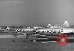 Image of F-84E Thunderjet aircraft Munich Germany, 1951, second 5 stock footage video 65675048629