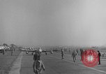 Image of Italian de Havilland Vampire jet aircraft Wiesbaden Germany, 1951, second 16 stock footage video 65675048631