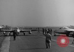Image of Italian de Havilland Vampire jet aircraft Wiesbaden Germany, 1951, second 19 stock footage video 65675048631