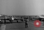 Image of Italian de Havilland Vampire jet aircraft Wiesbaden Germany, 1951, second 24 stock footage video 65675048631
