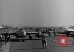 Image of Italian de Havilland Vampire jet aircraft Wiesbaden Germany, 1951, second 25 stock footage video 65675048631