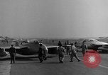 Image of Italian de Havilland Vampire jet aircraft Wiesbaden Germany, 1951, second 30 stock footage video 65675048631