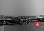 Image of Italian de Havilland Vampire jet aircraft Wiesbaden Germany, 1951, second 33 stock footage video 65675048631