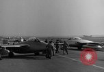 Image of Italian de Havilland Vampire jet aircraft Wiesbaden Germany, 1951, second 37 stock footage video 65675048631