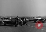 Image of Italian de Havilland Vampire jet aircraft Wiesbaden Germany, 1951, second 40 stock footage video 65675048631