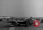 Image of Italian de Havilland Vampire jet aircraft Wiesbaden Germany, 1951, second 42 stock footage video 65675048631