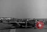 Image of Italian de Havilland Vampire jet aircraft Wiesbaden Germany, 1951, second 45 stock footage video 65675048631