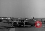 Image of Italian de Havilland Vampire jet aircraft Wiesbaden Germany, 1951, second 48 stock footage video 65675048631