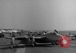 Image of Italian de Havilland Vampire jet aircraft Wiesbaden Germany, 1951, second 49 stock footage video 65675048631