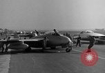 Image of Italian de Havilland Vampire jet aircraft Wiesbaden Germany, 1951, second 51 stock footage video 65675048631
