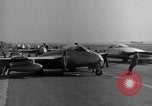 Image of Italian de Havilland Vampire jet aircraft Wiesbaden Germany, 1951, second 52 stock footage video 65675048631
