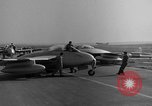 Image of Italian de Havilland Vampire jet aircraft Wiesbaden Germany, 1951, second 55 stock footage video 65675048631