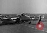 Image of Italian de Havilland Vampire jet aircraft Wiesbaden Germany, 1951, second 57 stock footage video 65675048631