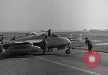 Image of Italian de Havilland Vampire jet aircraft Wiesbaden Germany, 1951, second 60 stock footage video 65675048631