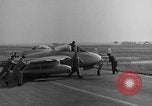 Image of Italian de Havilland Vampire jet aircraft Wiesbaden Germany, 1951, second 61 stock footage video 65675048631