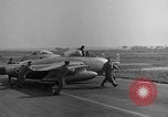 Image of Italian de Havilland Vampire jet aircraft Wiesbaden Germany, 1951, second 62 stock footage video 65675048631