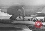 Image of Vampire jet aircraft Wiesbaden Germany, 1951, second 1 stock footage video 65675048633
